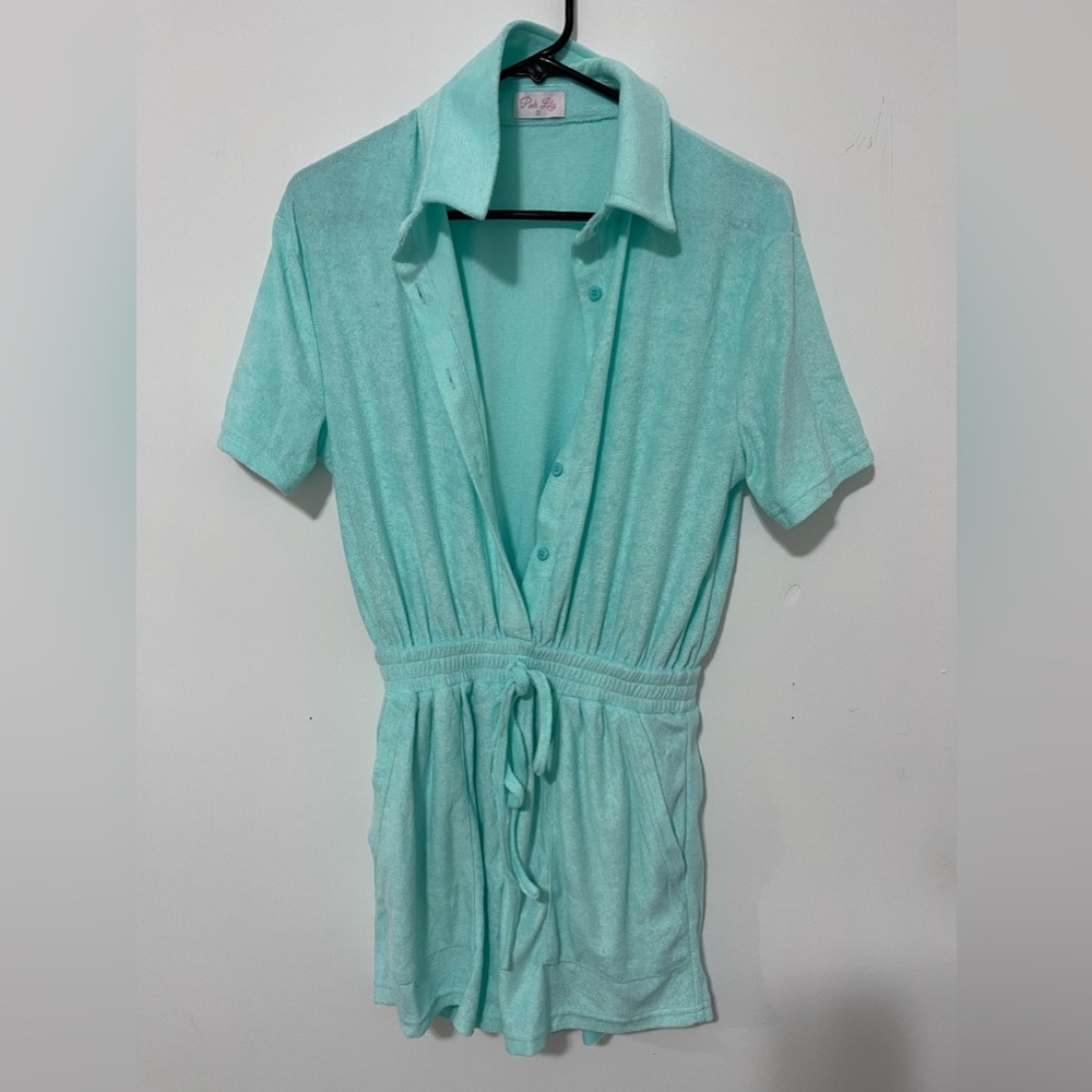 Terry cloth cover up/romper